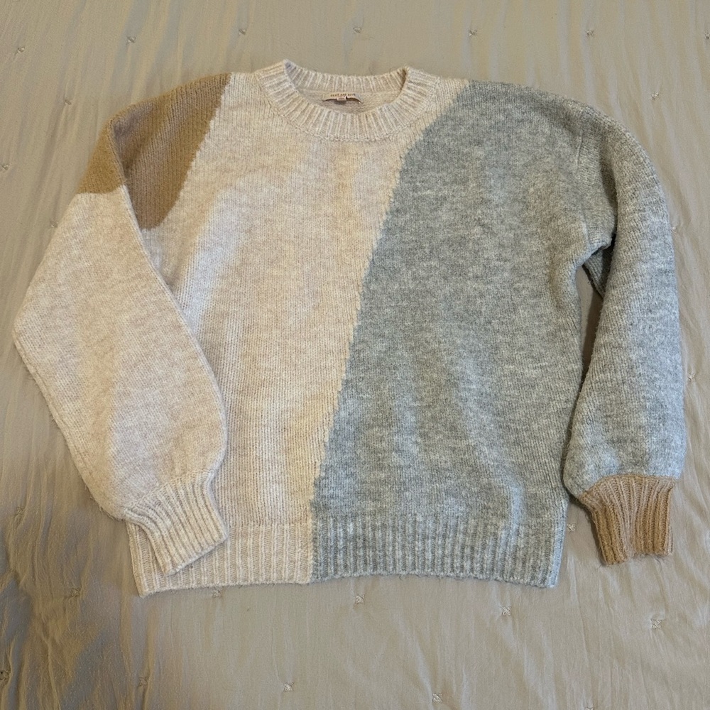 Neutral Colorblock Sweater